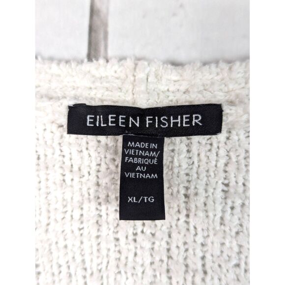 EILEEN FISHER Nubby-Knit Organic Cotton/Cashmere Sweater Quiet Luxury Cozy XL - Picture 6 of 7